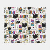 Afro Unicorn Bold Muster Fleecedecke (Vorderseite (Horizontal))