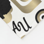 Afro Unicorn Bold Muster Fleecedecke (Ecke)