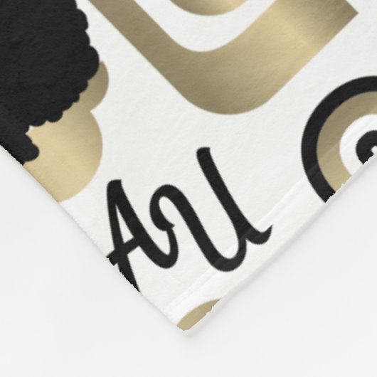 Afro Unicorn Bold Muster Fleecedecke (Ecke)