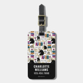 Afro Unicorn Bold Muster Gepäckanhänger (Vorderseite vertikal)