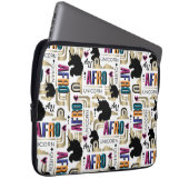 Afro Unicorn Bold Muster Laptopschutzhülle (Vorne Rechts)