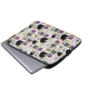 Afro Unicorn Bold Muster Laptopschutzhülle (Vorne Knopf)
