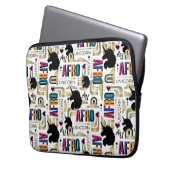 Afro Unicorn Bold Muster Laptopschutzhülle (Vorderseite Links)