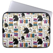 Afro Unicorn Bold Muster Laptopschutzhülle (Vorderseite)