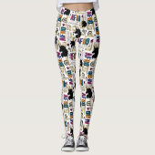 Afro Unicorn Bold Muster Leggings (Vorderseite)