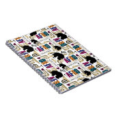 Afro Unicorn Bold Muster Notizblock (Rechte Seite)