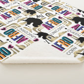 Afro Unicorn Bold Muster Sherpadecke (3/4)