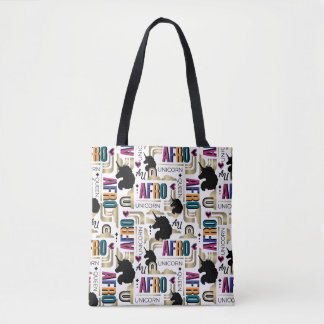 Afro Unicorn Bold Muster Tasche