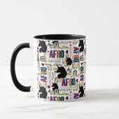 Afro Unicorn Bold Muster Tasse (Links)
