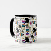 Afro Unicorn Bold Muster Tasse (Vorderseite Links)