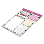 Afro Unicorn Bold Pattern Notizblock (angewinkelt)