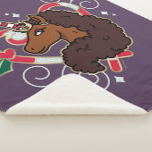 Afro Unicorn Candy Cane Herz Holiday Sherpadecke (3/4)