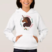 Afro Unicorn 'Dies ist die Season Holiday Unicorn Hoodie (Vorderseite)