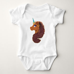 Afro Unicorn Einzigartig Baby Strampler