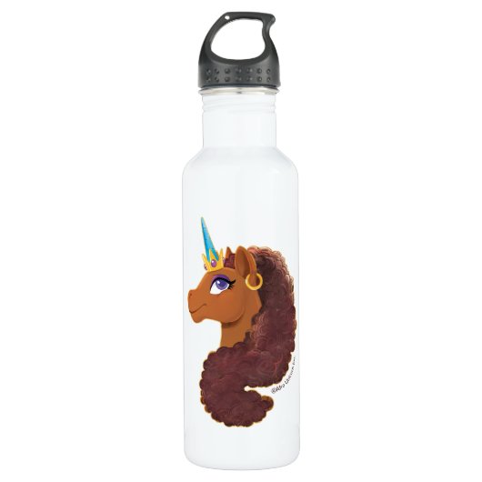 Afro Unicorn | Einzigartig Edelstahlflasche (Vorderseite)