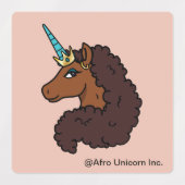 Afro Unicorn | Einzigartig Etiketten (Design 1)