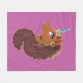 Afro Unicorn | Einzigartig Fleecedecke (Vorderseite (Horizontal))