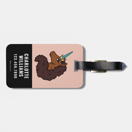 Afro Unicorn | Einzigartig Gepäckanhänger (Rückseite horizontal)