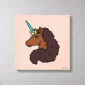 Afro Unicorn | Einzigartig Leinwanddruck (Vorderseite)