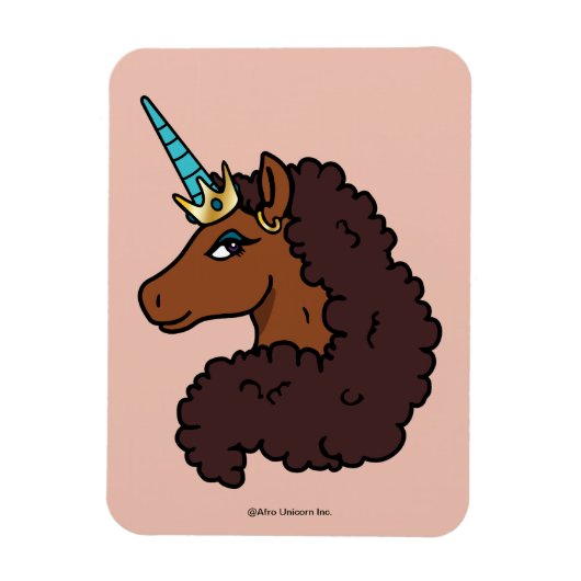 Afro Unicorn | Einzigartig Magnet (Vertikal)