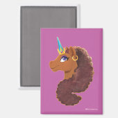 Afro Unicorn | Einzigartig Magnet (Vorderseite/Rückseite)