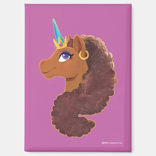 Afro Unicorn | Einzigartig Magnet (Vorderseite)
