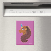 Afro Unicorn | Einzigartig Magnet (In Situ (Geschirrspüler))