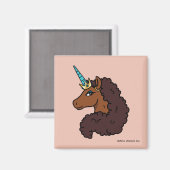Afro Unicorn | Einzigartig Magnet (Vorderseite/Rückseite)