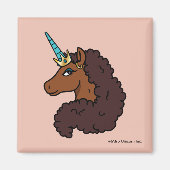 Afro Unicorn | Einzigartig Magnet (Vorne)