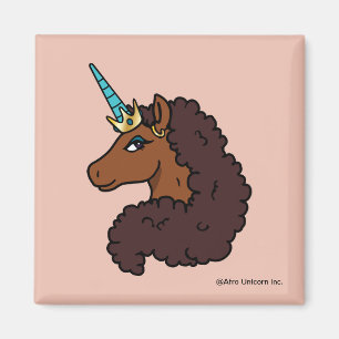 Afro Unicorn Einzigartig Magnet