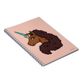 Afro Unicorn | Einzigartig Notizblock (Rechte Seite)