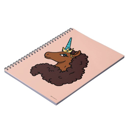 Afro Unicorn | Einzigartig Notizblock (Linke Seite)