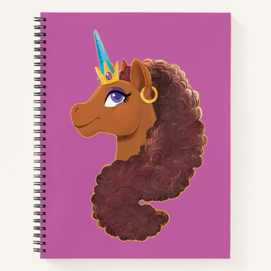 Afro Unicorn | Einzigartig Notizblock (Vorderseite)