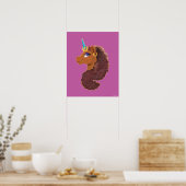 Afro Unicorn | Einzigartig Poster (Küche)