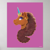 Afro Unicorn | Einzigartig Poster (Vorne)