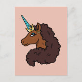 Afro Unicorn | Einzigartig Postkarte (Vorderseite)