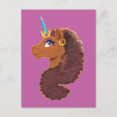 Afro Unicorn | Einzigartig Postkarte (Vorderseite)