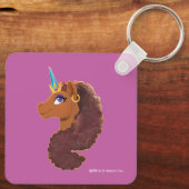 Afro Unicorn | Einzigartig Schlüsselanhänger (Rückseite)