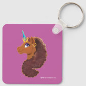 Afro Unicorn | Einzigartig Schlüsselanhänger (Rückseite)