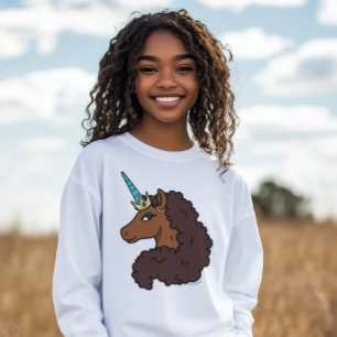 Afro Unicorn Einzigartig T-Shirt