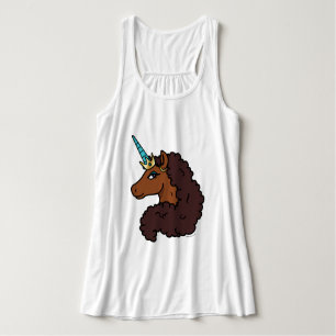 Afro Unicorn Einzigartig Tank Top
