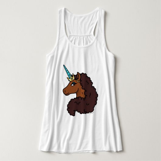 Afro Unicorn | Einzigartig Tank Top (Design Vorderseite)