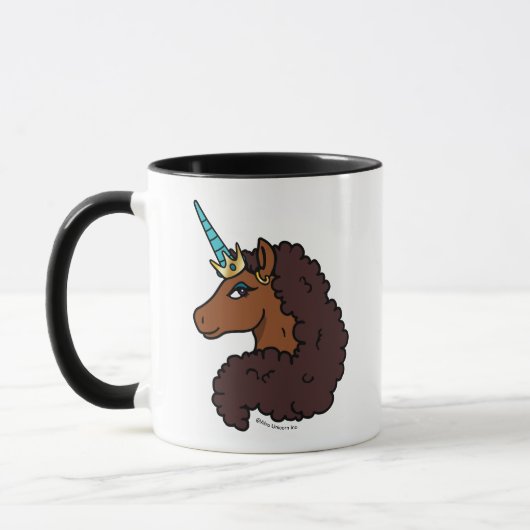 Afro Unicorn | Einzigartig Tasse (Links)