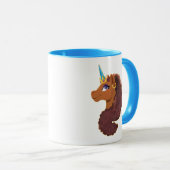 Afro Unicorn | Einzigartig Tasse (VorderseiteRechts)