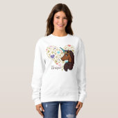Afro Unicorn | Einzigartiges Herzdesign Sweatshirt (Vorne ganz)