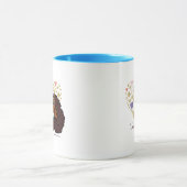 Afro Unicorn | Einzigartiges Herzdesign Tasse (Zentrum)