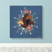 Afro Unicorn Festlicher Urlaub Magisch Leinwanddruck (Insitu (Holzboden))