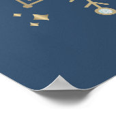 Afro Unicorn Festlicher Urlaub Magisch Poster (Ecke)