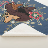 Afro Unicorn Festlicher Urlaub Magisch Sherpadecke (3/4)