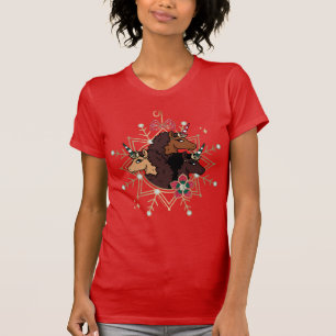 Afro Unicorn Festlicher Urlaub Magisch T-Shirt